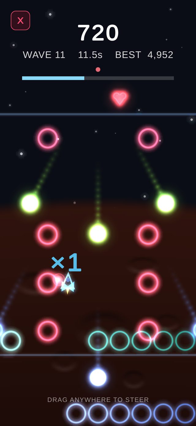 Astro-X neon gameplay