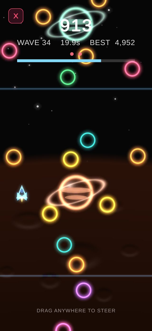Astro-X neon gameplay