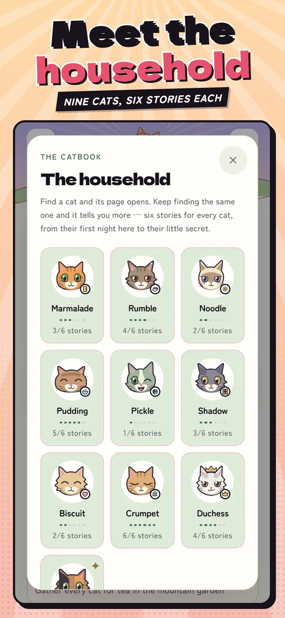 The Here Kitty Kitty Catbook: nine cats, six stories each