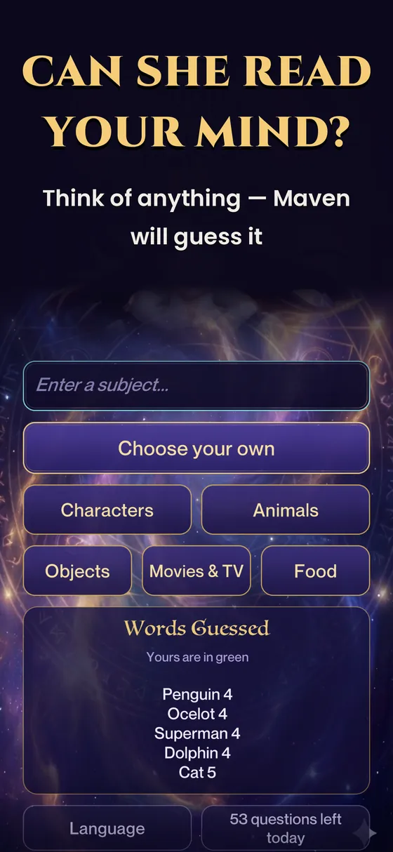 Mystic Maven: can she read your mind?