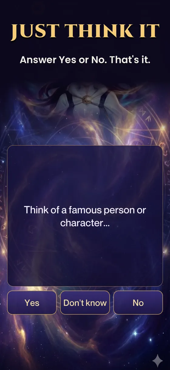Think of anything and answer Yes or No in Mystic Maven