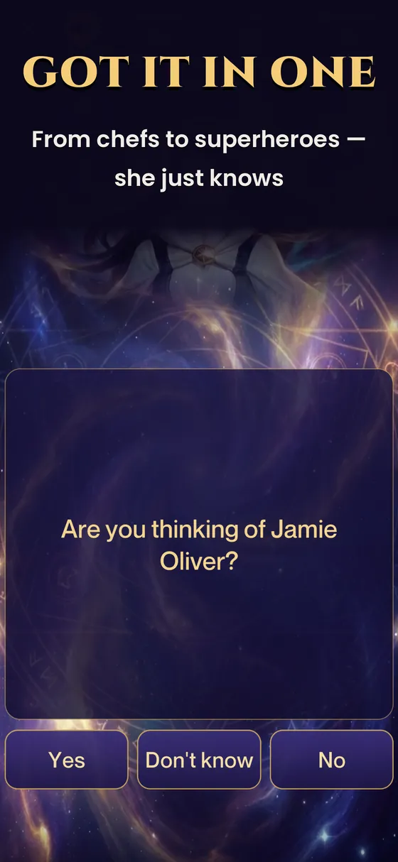 Mystic Maven guesses it in one